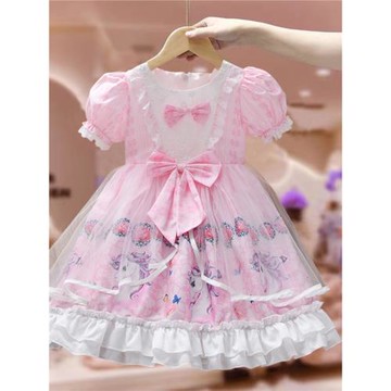 女童洛麗塔公主裙子兒童2025年新款連衣裙夏季寶寶女寶夏裝表演裙