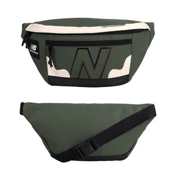 NEWBALANCE 中型腰包-斜背包 側背包 慢跑 NB LAB21014DON 軍綠黑米白