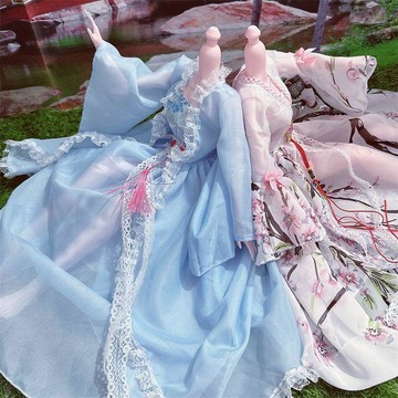 🌸賣家嚴選🌸【精品娃衣】古風娃衣服 60釐米仿芭比公主套裝服飾拖尾古代禮服玩具擺件禮物