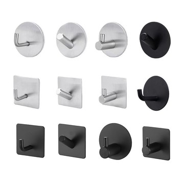 不銹鋼掛鈎 粘鈎 強力粘鈎 掛鈎 無痕金屬掛鈎 牆壁掛鈎 門後掛勾 單掛勾 無痕掛衣鈎 門后金屬衣帽鈎 掛衣鈎