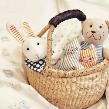 3.15更新非洲手作象草編織野餐籃子儲雜物玩具INS熱款桌面收納筐