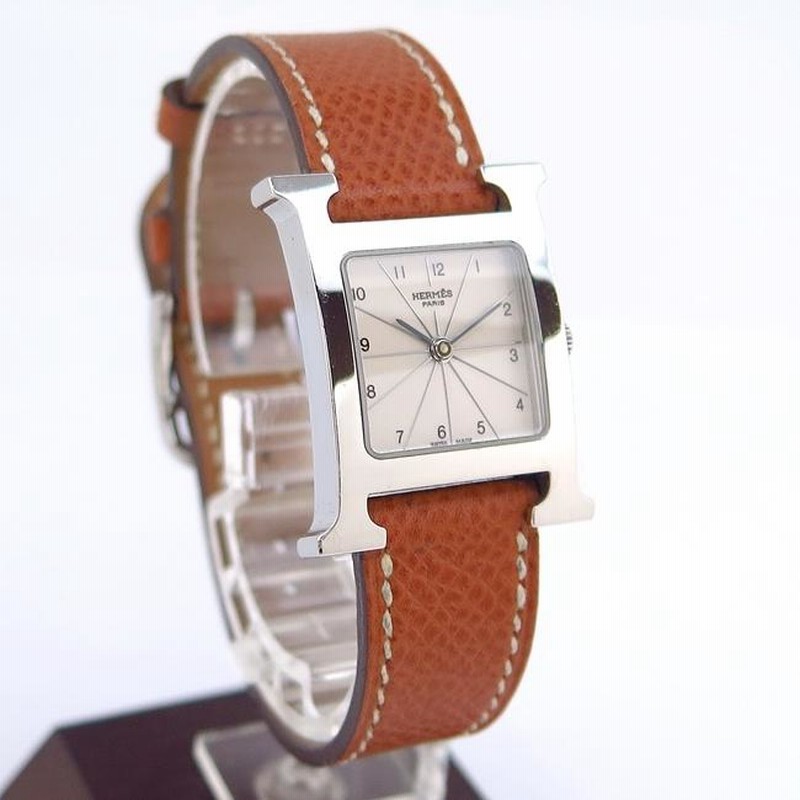 HERMES/エルメス】HH1.210 Hウォッチ クォーツ レディース 革 J刻印 GP  