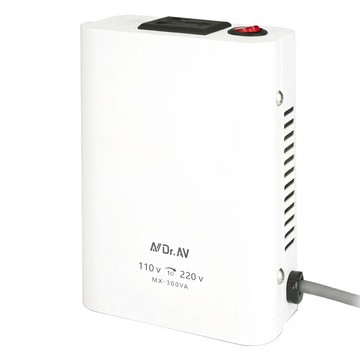 Dr.AV 聖岡科技 溫控保護電壓調整器 MX-300VA 110V轉220V 鋼線圈足功率  1個