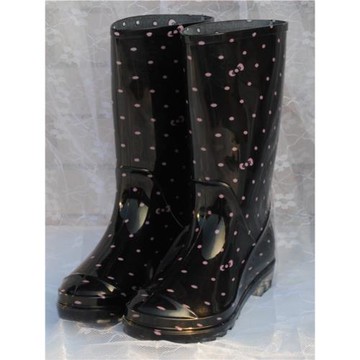 時尚冬款高筒女式兩用可脫卸雨鞋