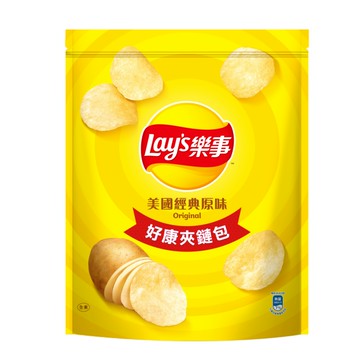 [家速配]樂事美國經典原味洋芋片夾鏈包229.5g