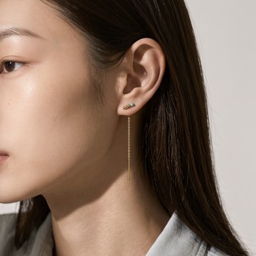 Drape｜綠松石擺盪單耳針