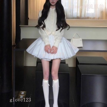 【台灣】Glove 夏季韓版新款 三層蓬蓬仙女裙 穿搭 韓系小個子 半身 A字裙 獨特超好看 半身裙 蓬裙 韓版裙 小個