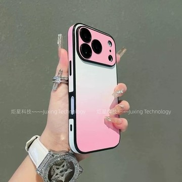 暈染漸變 全包側貼皮紋 帶鏡頭膜 適用於 蘋果 iPhone 17 16 15 14 13 12 Pro Max 手機殼