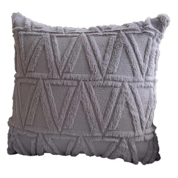 波希米亞米亞 三角幾何純色抱枕套  45 x 45cm  淺棕色  1個