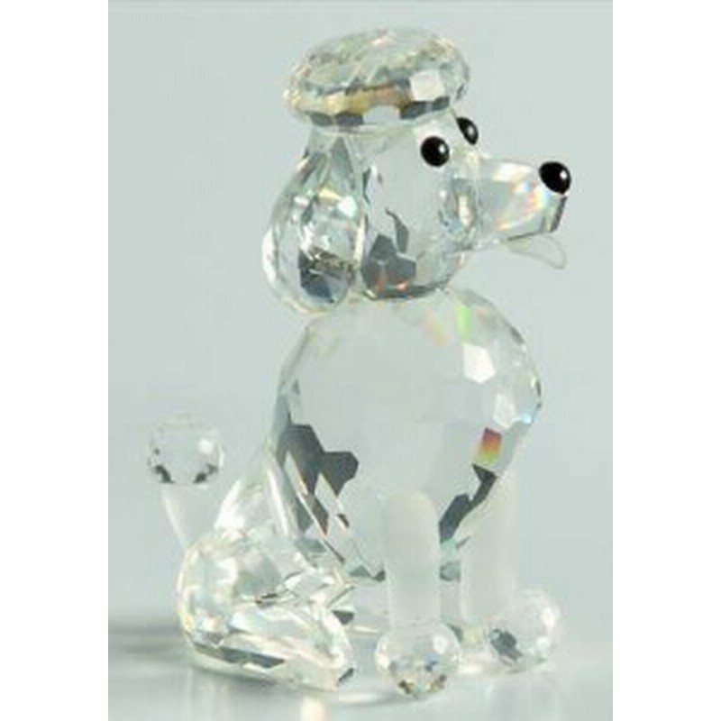 スワロフスキー SWAROVSKI 犬トイプードルのオブジェ - インテリア小物