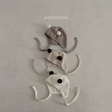 peekaboo (厚)冬樹絨球小熊帽子【現貨+預購】嬰兒帽子 寶寶帽子 新生兒帽子 兒童帽子 男童 女童 寶寶衣服 韓