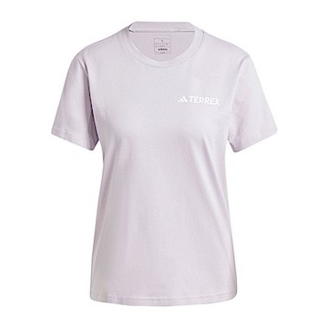 Adidas TX Mountain Tee IW2716 女 T恤 運動上衣 休閒短袖 舒適 穿搭 淺紫