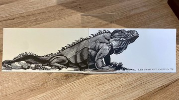 比利時藝術家 GAUDAEN, Gerard -慶祝新年版畫1972