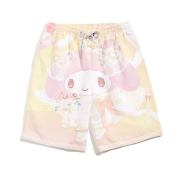 【臺灣-出貨】三麗鷗聯名melody美樂蒂短褲女童夏季卡通動漫褲子周邊兒童五分褲DKP25