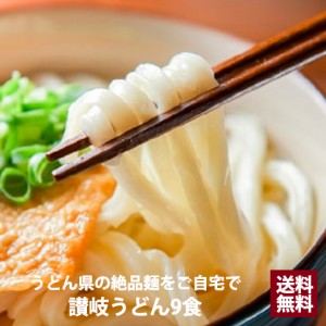 送料無料 讃岐生うどん9食セット 普通麺 メール便  通販  食品 グルメ セール ご当地 香川  お取寄せ ポイント消化 お試し