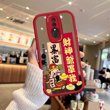 適用OPPOA9手機殼鏡面暴富財神OPPOK12新年款喜慶K11/K10/K9補妝鏡子K5/K3保護套A11S女蛇年K7軟硅膠X防摔PRO