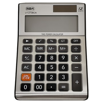 LIBERTY 利百代 計算機 LY-2738CA，12位數顯示，雙電源，銀色  1台