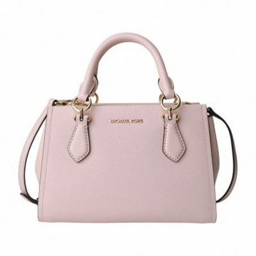 MICHAEL KORS 金字防刮PVC 皮革兩用包(嫩粉色)小款