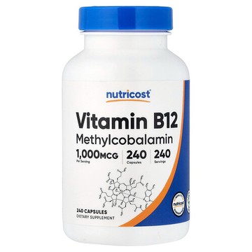 Nutricost, 維生素 B12，1000 微克，240 粒膠囊