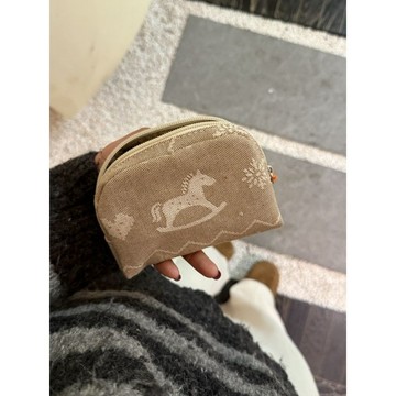 風度嚴選 ❤️ mini補妝包 女 迷你可愛鑰匙包 證件卡包 布藝牛仔耳機收納小包包 學生布袋錢包