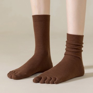 NicoFun 愛定做 美麗諾 羊毛襪 五趾襪 五指襪 中筒襪 抗菌消臭 超慢跑 運動襪 (女襪 22-25.5cm)