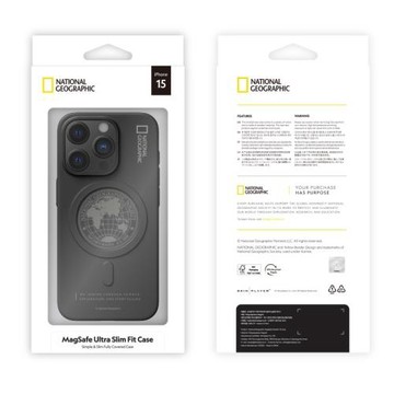 韓國正版國家地理設計師款適用iphone16pro max手機殼商務簡約黑色magsafe磁吸充電保護套超薄防指紋耐磨16