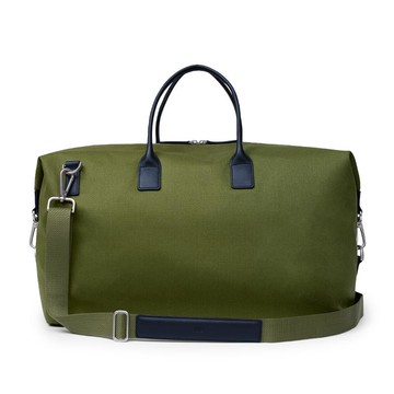 Daybreak Weekender 皮革純棉旅行袋 綠松色