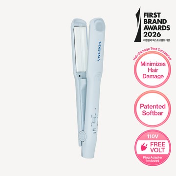 vodana Moisture Steam Wide Flat Iron Blue Grey