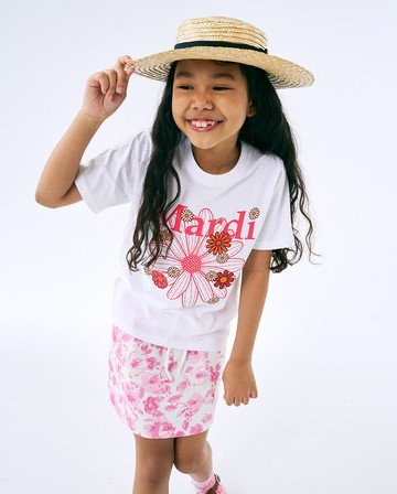 MARDI MERCREDI 童裝 印花短TEE 白色 經典小雛菊 繽紛粉花 純棉 KIDS TSHIRT FLOWERMARDI BLOSSOM