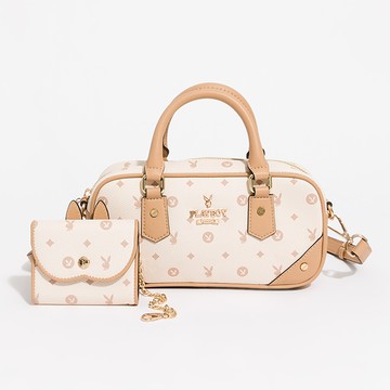 PLAYBOY - 手提鍊帶包附長背帶  Daylight系列 - 米色