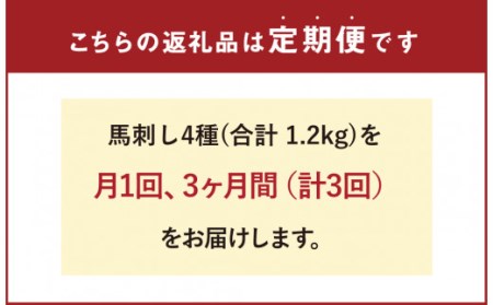 熊本馬刺し 豪華4種盛りセット 馬刺し醤油2本つき 赤身 上赤身 霜降り たてがみ