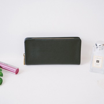 【禮盒】魅力真皮拉鍊長夾 X8122 黑
