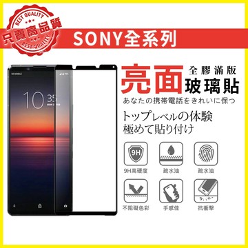 Sony 亮面 滿版 玻璃貼 螢幕保護貼 Xperia 10 1 IV 5 III 10 II Pro Plus L3