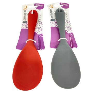 MIKA HOUSE 橘之屋 矽膠飯匙 2入組  灰色 + 紅色  1組