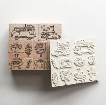 DIY 手帳印章組 公路旅行系列 | MonkeyCook