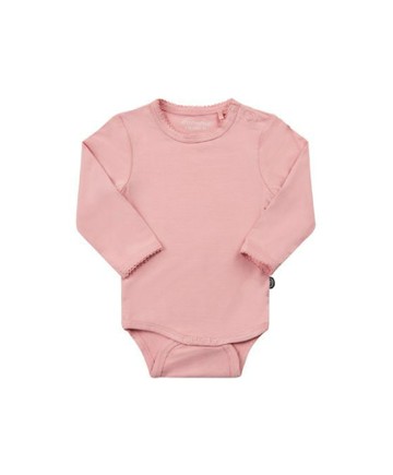 竹纖維長袖包屁衣(粉)86cm