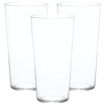 ADERIA 日本製全面強化薄口杯 420ml 144 x 75.5mm 2XL  透明  3個