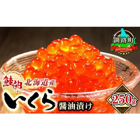 ふるさと納税 いくら醤油漬け 250g ×1箱 小分け　　| 国産 北海道産 いくら いくら醤油漬 イクラ ikura 天然 鮭 サーモン  鮭卵 鮭いくら .. 北海道釧路町