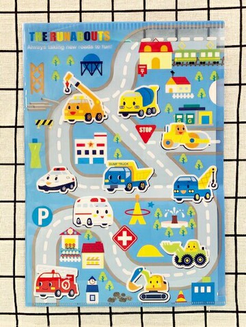 【震撼精品百貨】The Runabouts RB工程車 三麗鷗工程車文件袋/收納袋-淺藍#05260 震撼日式精品百貨