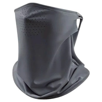 A&R 夏季抗UV防曬冰絲圍脖掛耳面罩  1個  深灰色