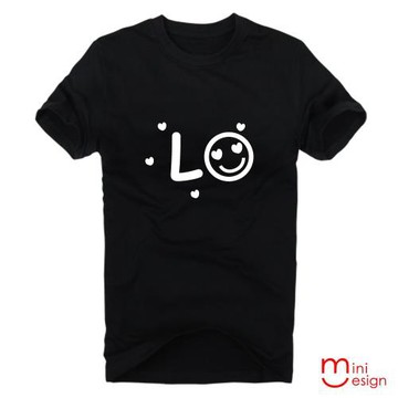 Minidesign-情侶LOVE-LO潮流設計短T 五色