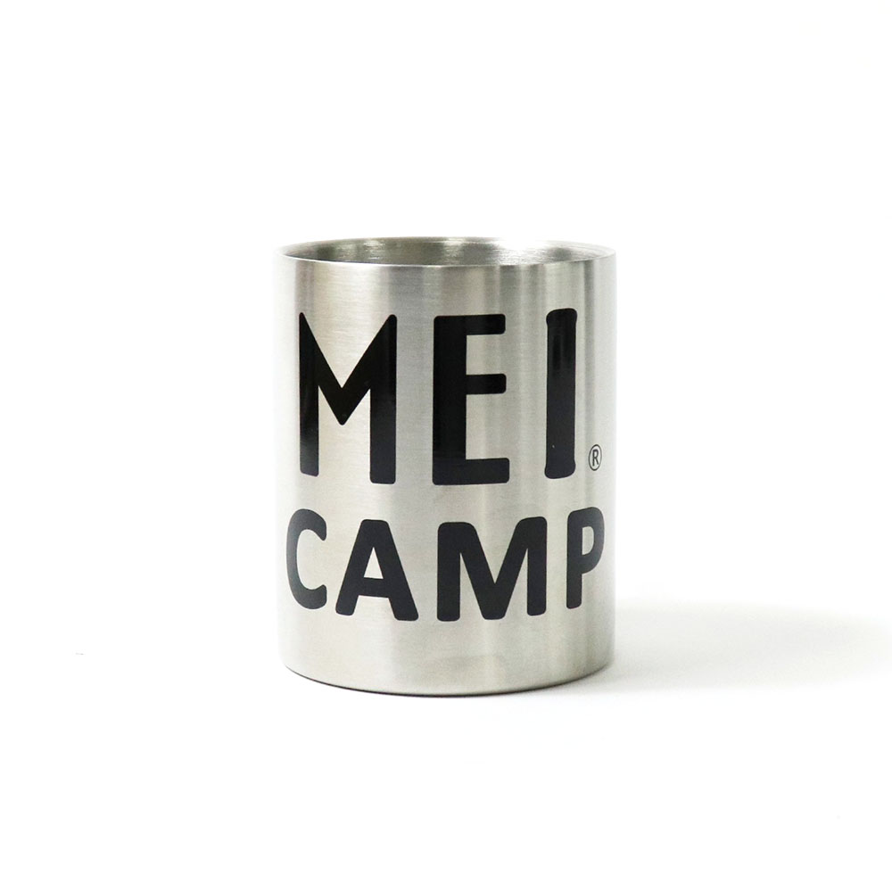 CAMP　ステンレスカップ　MEI-CMP-000021（シルバー×ワンサイズ）　アウトドア　カップ　カラビナハンドル　シェラカップ　ソロキャンプ　キャンプ　LINEショッピング　57%OFFセール】メイキャンプ　MEI