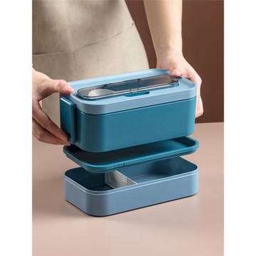 飯盒上班族學生分隔型可加熱便當盒日式餐盒套裝帶飯多層大容量