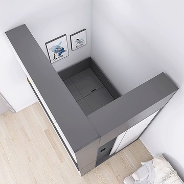 隔斷床小戶型多功能帶鞋櫃一體組合床省空間大容量儲物床定制