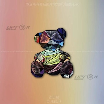 新款【upton】彩繪熊卡通車貼行李箱電動車身貼花車窗可愛裝飾貼汽車反光貼紙