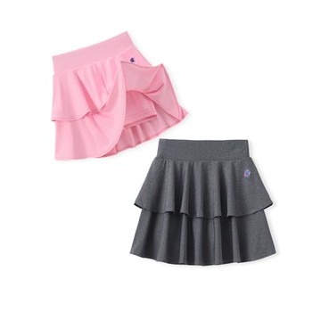 女童夏季速干短裙中小學生網球裙羽毛球騎行訓練運動腰裙防走光