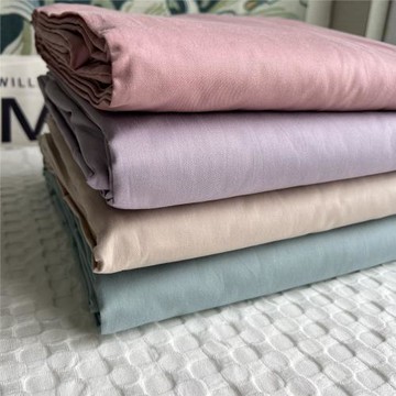 莫蘭迪色系！外貿全棉被套單件純棉被罩斜紋厚實純色單雙人被單