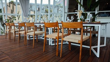 柚木餐椅 吉蒔老柚木 戶外可用藤編 復古設計 餐廳婚禮咖啡廳商用