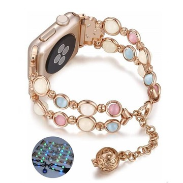夜光瑪瑙 蘋果手錶錶帶 適用於 Apple Watch S12 S11 S10 9 8 SE 42/45/46/49mm