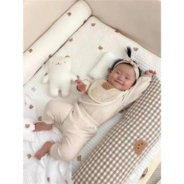 ins風小清新全棉刺繡長枕沙發飄窗靠枕寶寶床圍枕含芯可拆洗抱枕